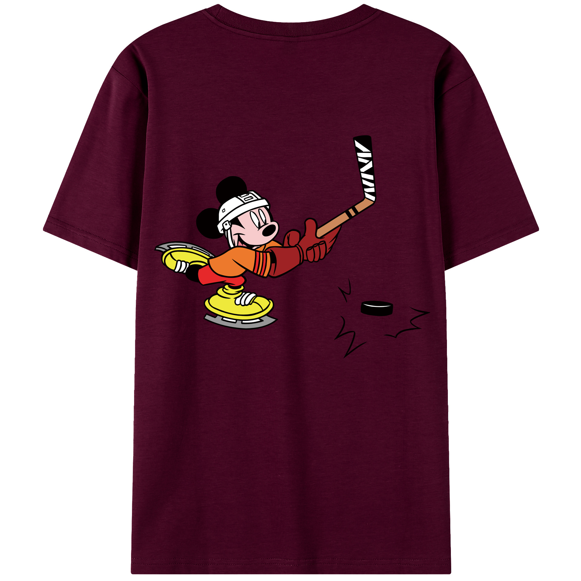 （画像用） ミッキーマウス Mickey Mouse レディース半袖Tシャツ(バックプリント)